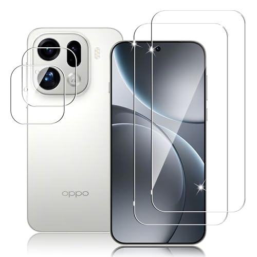 Amazon | 【4枚セット】For OPPO Find X9 ガラスフィルム（2枚）+